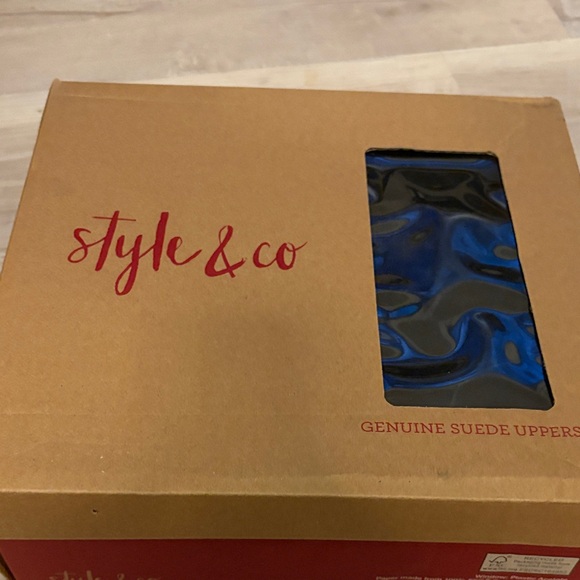 #139 style&Co.Aubrey Ankle Boots Fur-Lined genuine suede Women's 8M Boots NWOTWB - Picture 13 of 14